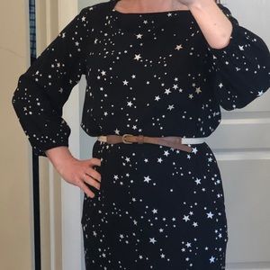 Black Stars Dress XS